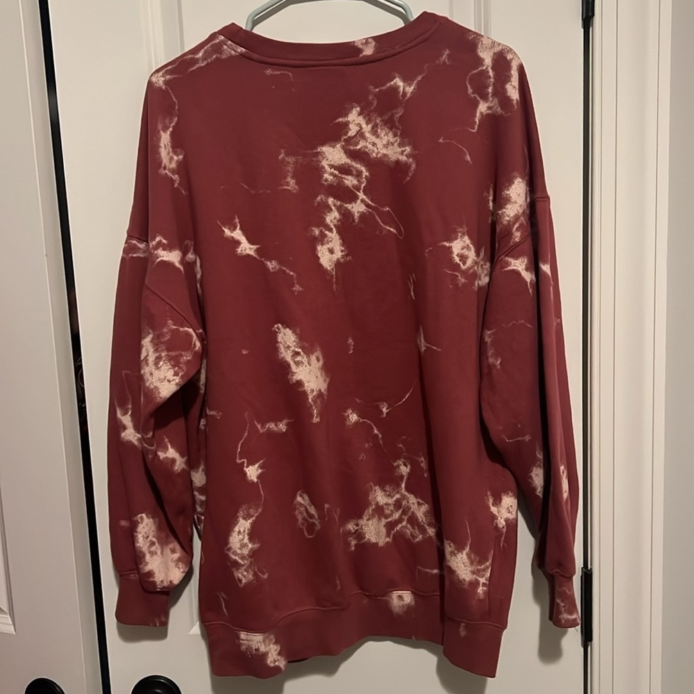 GM official oversized XS sweater Blazer Chevrolet Sweater maroon tie dye - Picture 2 of 7
